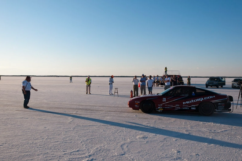 drive on Great Salt Lake Desert