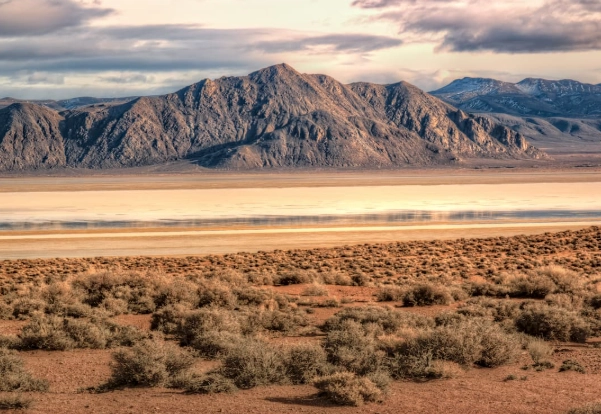 desert black rock formation